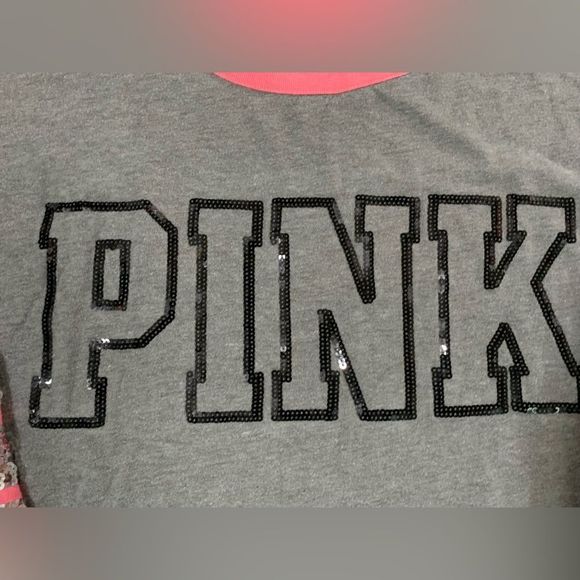 PINK VS COLORBLOCK NEON BLING TSHIRT/ YOGA LEGGINGS OUTFIT LARGE - Picture 5 of 12